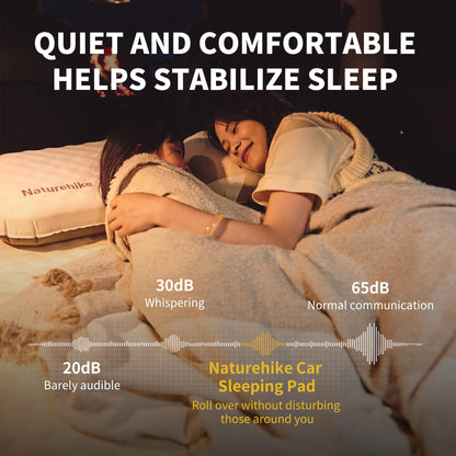 Naturehike 2.56’’ Thickened TPU Car Mattress for SUV Camping, Self Inflating Sleeping Pad Memory Foam Car Air Mattress Queen for Outdoors, Travel, Home