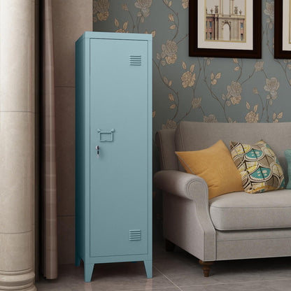 MIOCASA Metal Cabinet Home Office Storage Cabinets with Doors and Shelves Lockable File Cabinet Organizer Coat Lockers for Kids