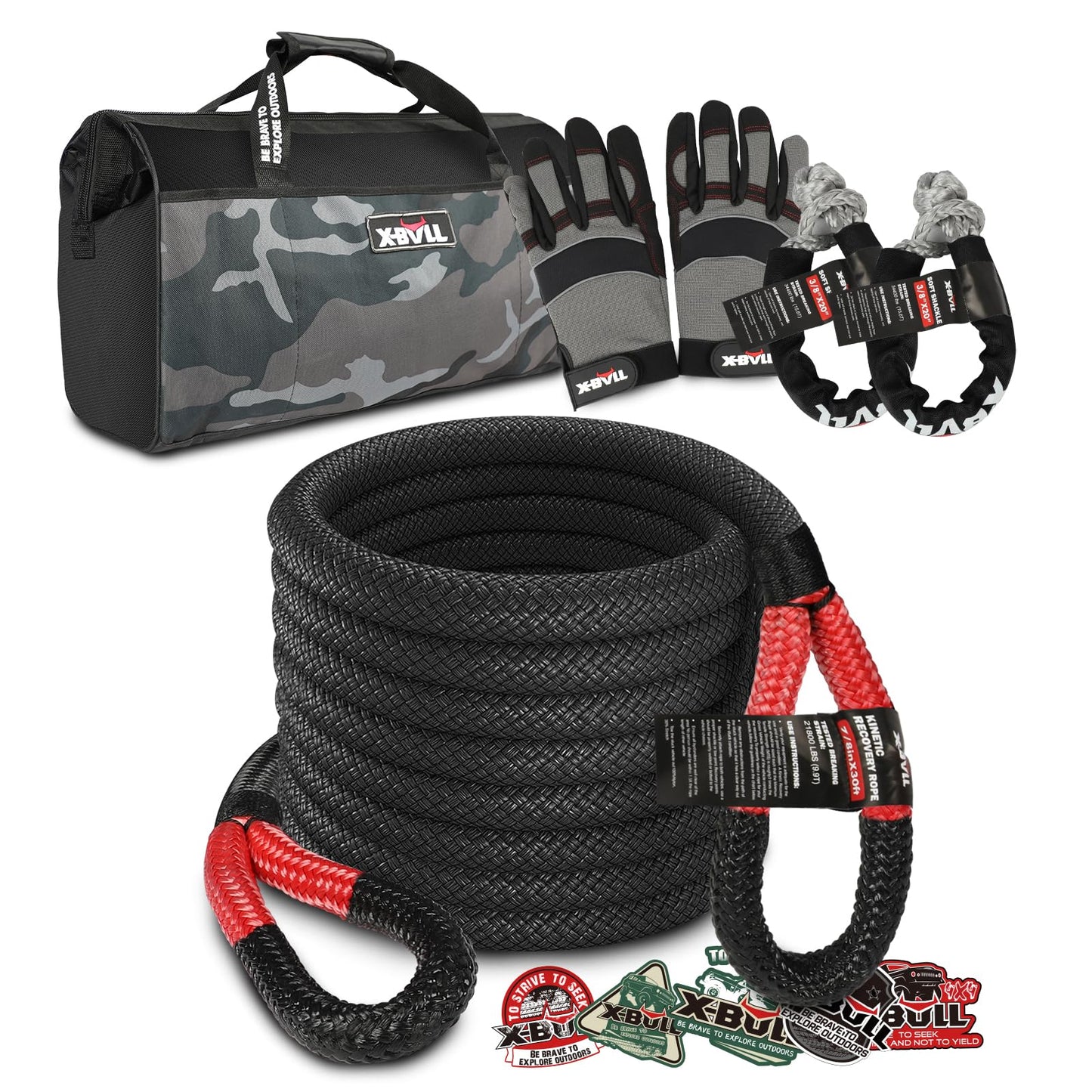 X-BULL New Recovery Traction Tracks with Kinetic Rope Recovery Kit