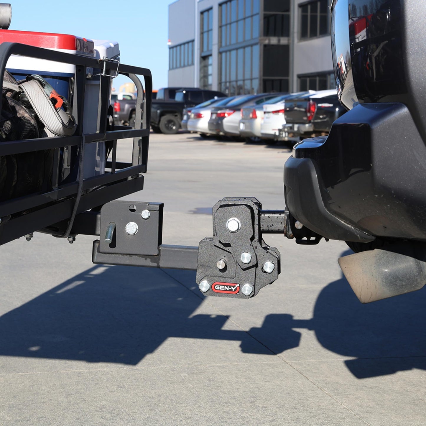 GEN-Y Hitch Cargo Carrier Hitch for 2-Inch Receiver - 7,000 LBS Overall Towing Capacity, 300 LBS Cargo & 700 LBS Towing Tongue Weight Capacity, Black