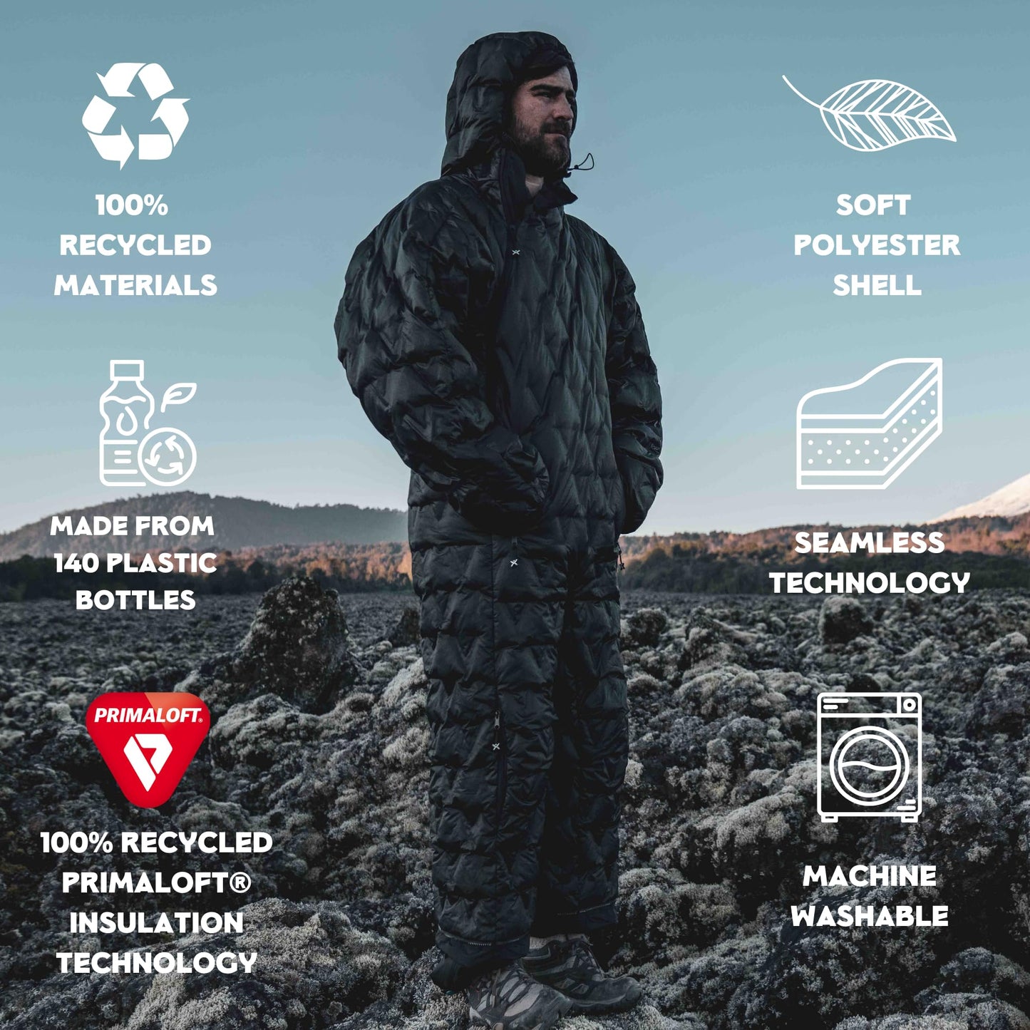 Selk'bag Pro Wearable Sleeping Bag I Outdoor and Indoor Sleeping Bag for Camping, RV Trips, Travelling, Hammocks, Backpacking, Lounging (Blue Navy, Large)