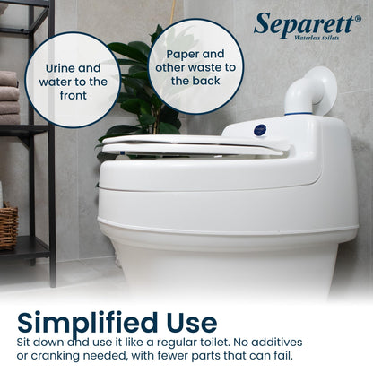 Separett Villa Urine-Separating Compost Toilet