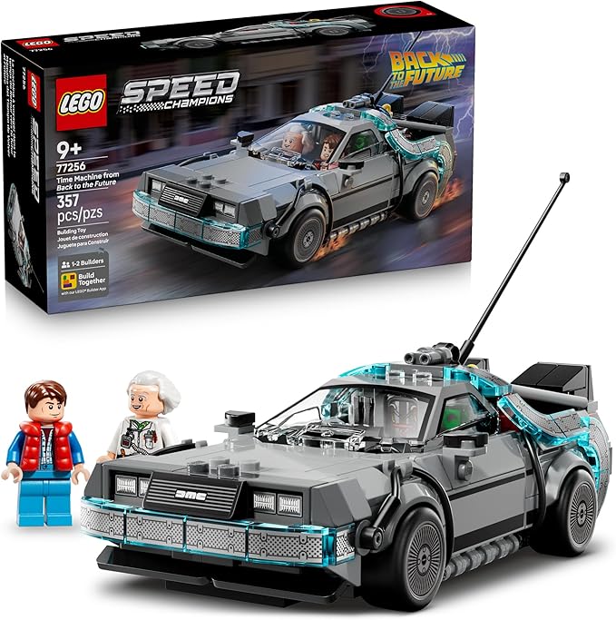 LEGO Speed Champions Time Machine from Back to The Future Building Toy for Kids - Pretend Play &amp Display Car Toy W/2 Build Modes for Boys &amp Girls Ages 9+ - Gift Ideas for Birthdays &amp Fans