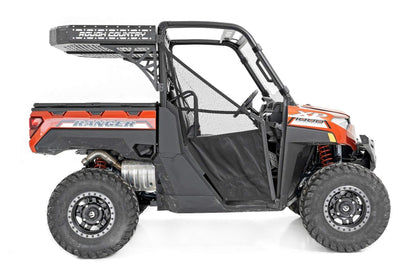 Rough Country Rear Cargo Rack for Polaris Ranger 1000 & XP 1000 - Heavy-Duty Steel with Tie-Down Mesh Panels, Easy Bolt-On Install