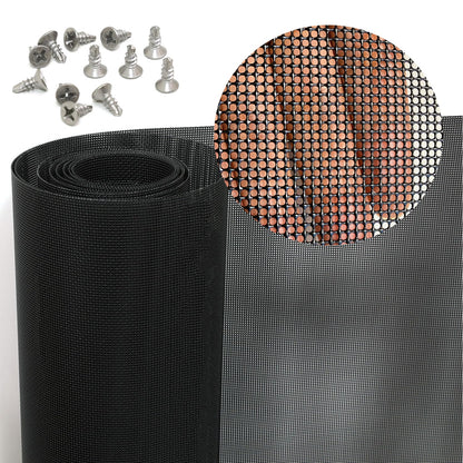 304 Stainless Steel Mesh Screen, 12 Mesh 304 Stainless Steel Security Screen, PVC Coated Heavy Duty 47inch x 118 inch Wire Mesh Window Screen Hardware Cloth Sturdy Metal Mesh Door Security Screen Mesh