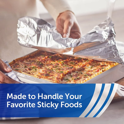 Reynolds Wrap Non Stick Aluminum Foil, Nonstick Aluminum Foil Roll, Prevents Food Sticking and Messy Cleanup, Great for Covering Casseroles and leftovers, 43.33 Yards x 12 Inches, 130 Sq.Ft.