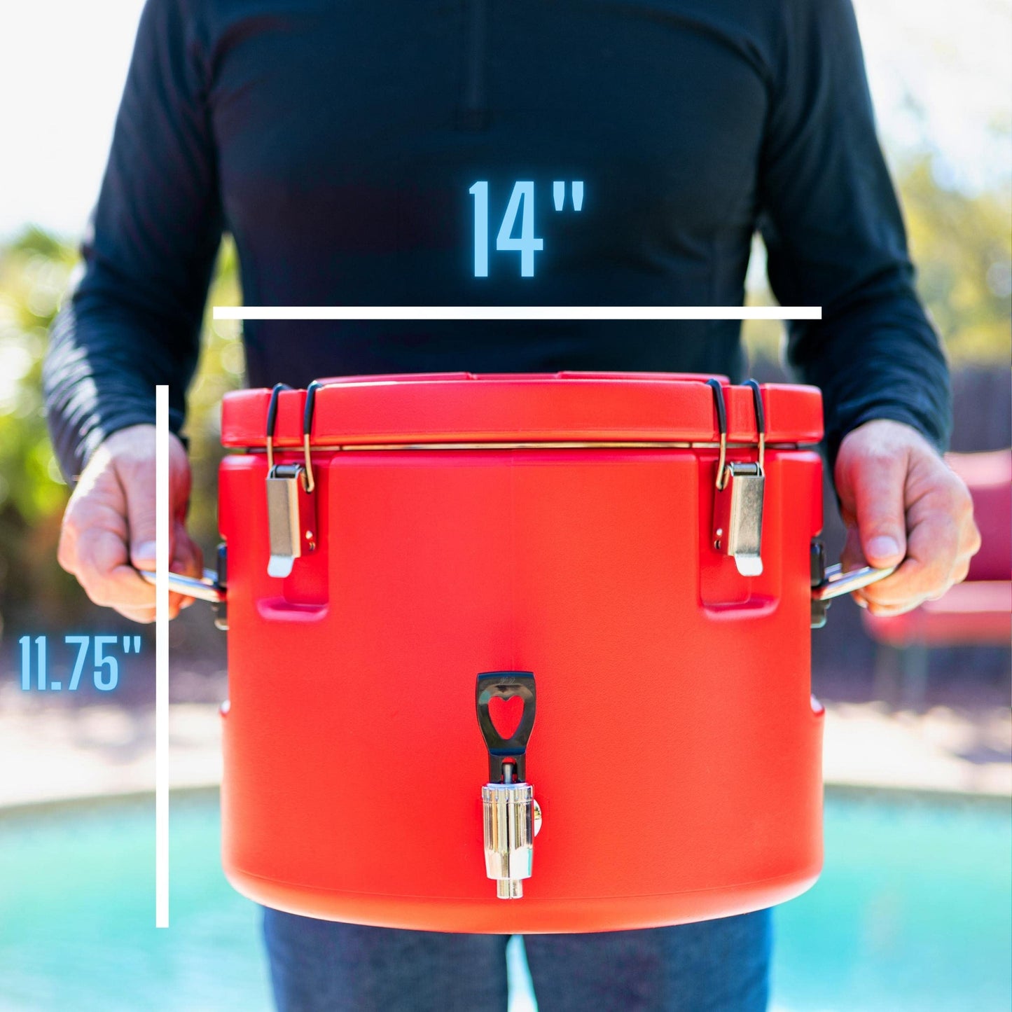 5 Gallon Insulated Beverage Cooler: 5 Gallon Water Dispenser - water dispenser with Stainless Steel Interior and Spout/Spigot, Portable Sports Cooler for Camping, Parties, and Outdoors