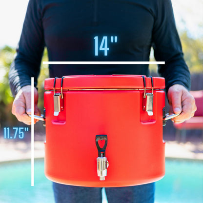 5 Gallon Insulated Beverage Cooler: 5 Gallon Water Dispenser - water dispenser with Stainless Steel Interior and Spout/Spigot, Portable Sports Cooler for Camping, Parties, and Outdoors