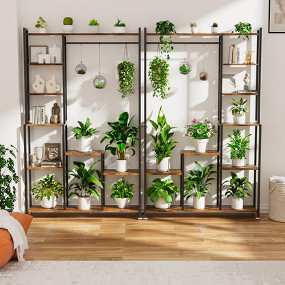 CODACE Plant Stand Indoor with Grow Light - 71 Inches Tall Plant Shelf, 8 Tiered Large Metal Plant Stand, Square Flower Stand Display Rack for Living Room, Balcony, Patio, Garden