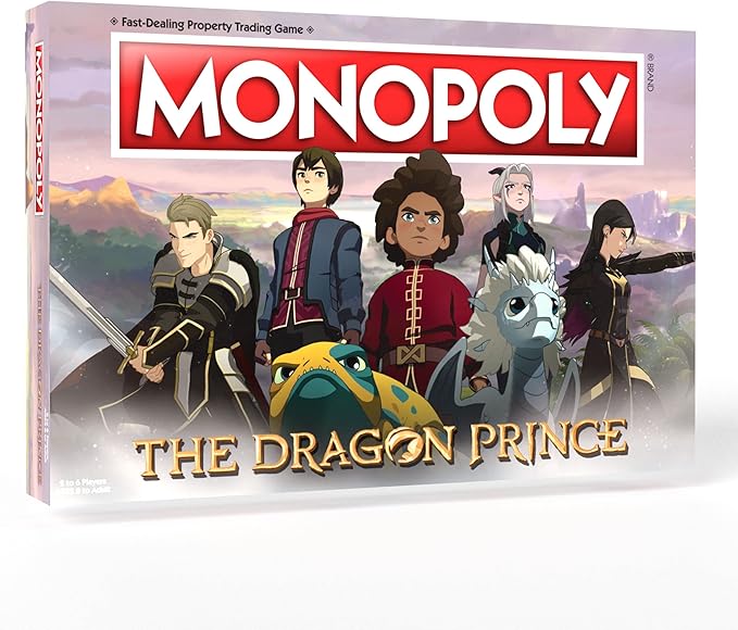 Monopoly: The Dragon Prince | Buy Sell Trade Characters Such as Ezran Rayla and Callum from The Netflix Series | Classic Monopoly Game | Officially-Licensed The Dragon Prince Merchandise