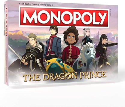 Monopoly: The Dragon Prince | Buy Sell Trade Characters Such as Ezran Rayla and Callum from The Netflix Series | Classic Monopoly Game | Officially-Licensed The Dragon Prince Merchandise