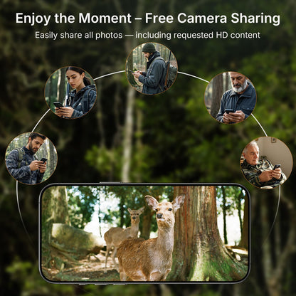 GardePro X66 Pro Cellular Trail Camera (Non-WiFi) with SP350 Solar Panel, 7800mAh Battery, 64GB SD Card Included, Live View, Shared Data Plan