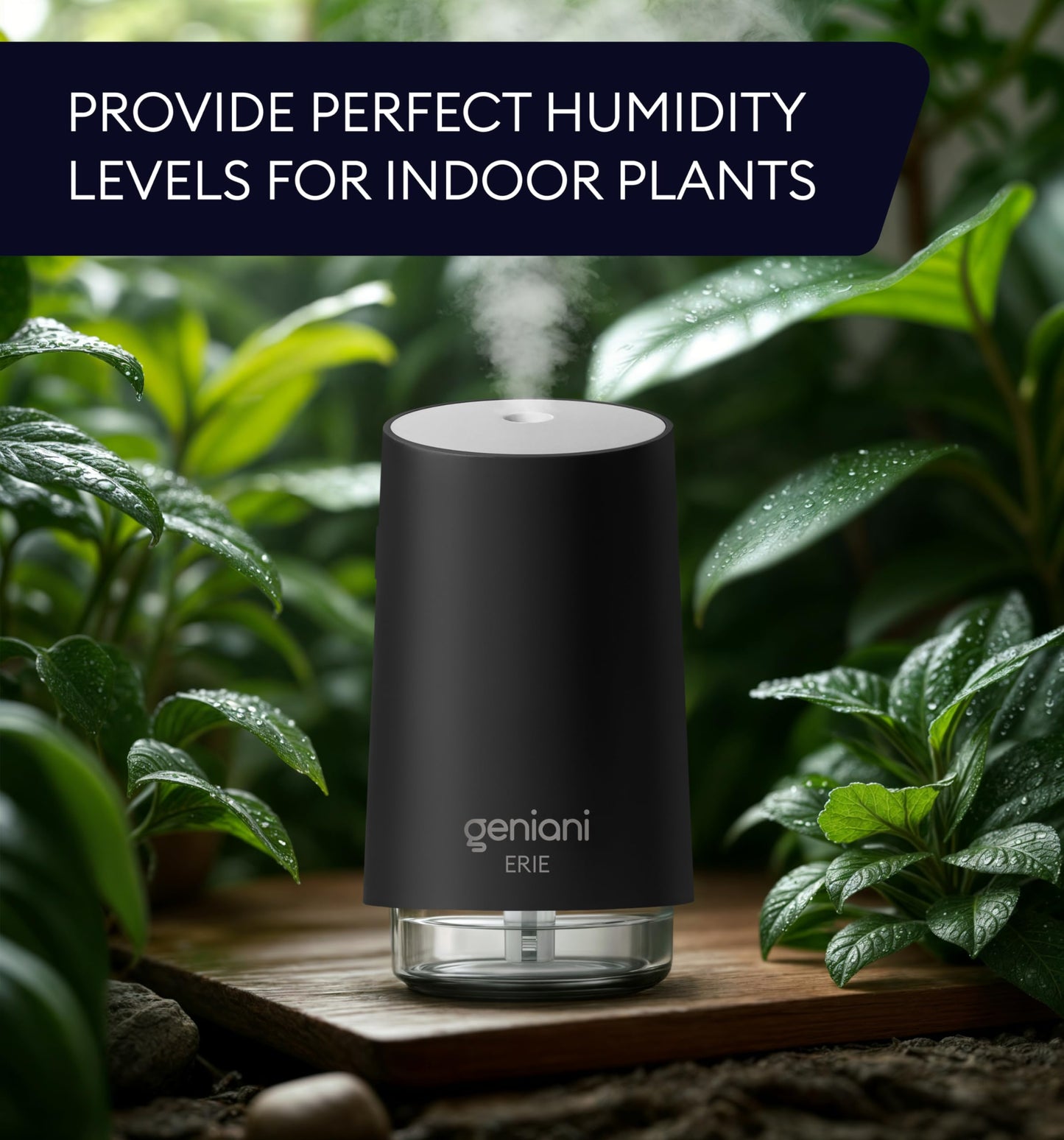 GENIANI Ultrasonic Cool Mist Humidifier for Bedroom, Large Rooms, Home, 4L - Easy Fill & Clean Humidifier for Plants w/Auto Shut-off, 40H Runtime - Quiet, Top Fill Air Humidifier
