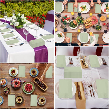 Sage Green Tablecloth and Napkins Set