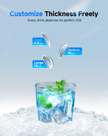 ICEVIVAL Crescent Ice Maker Countertop, 35Lbs/24H, Clear Ice Maker with Self-Cleaning & Timer, 16 Crystal-Clear Ice in 12 Mins, Countertop Ice Makers for Home, Office or Party