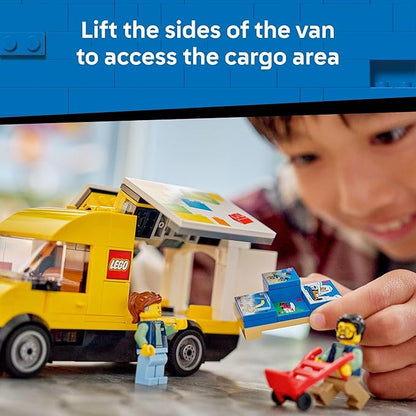 LEGO City: The Van Building Toy for Kids - Pretend Play Set for Boys &amp Girls Ages 6+ - Delivery Van Toy W/2 Minifigures &amp 4 Mini Box Elements - Gift Idea for Birthdays - 60500