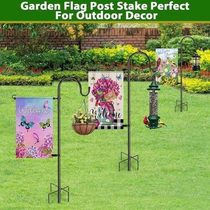 Heavy Duty Garden Flag Stand Pole Holder by [Brand Name] - Rust-Resistant Steel for 12x18 Flags & More