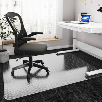 SHAREWIN Office Chair Mat for Carpeted Floors, 48" x 30" Desk Chair Mat for Rolling Chairs on Low Pile Carpets, Easy Glide Floor Mat for Home, Gaming