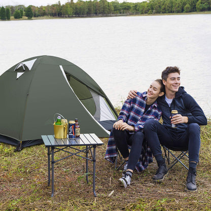 BISINNA 2 Person Camping Tent Lightweight Nylon Backpacking Tent Waterproof Windproof Two Doors Easy Setup Free Standing Double Layer Ultralight Tent for Camping Outdoor Hunting Hiking Mountaineering