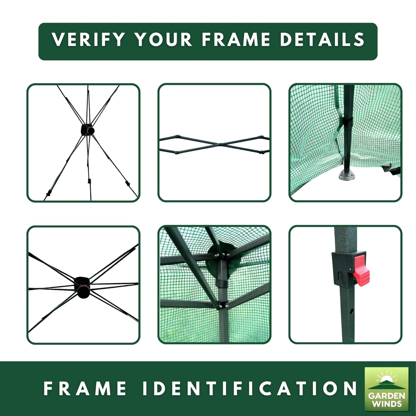 Garden Winds Reinforced Replacement Cover Compatible with The GH48-GRN-AZ Eagle Peak 8x6 Portable Walk in Pop Up Greenhouse Zipper Entry Doors 2 Mesh Side Windows - PE Fabric , Classic Forest
