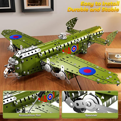 Building Toys Model Airplane Kits for Boys 8-12 Project Building Toys for Kids Educational Assemble Science Kit Airplane Toy Birthday Gifts for Teenagers Boys Ages 8 9 10 11 12