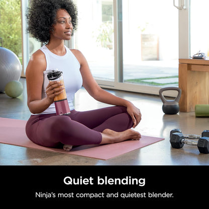 Ninja Blast Portable Blender - Cordless 18oz Personal Blender for Smoothies & Shakes | BPA-Free, Leakproof Lid, USB-C Rechargeable, Metallic Cherry