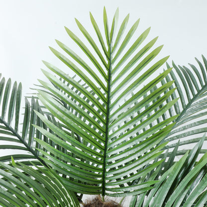 Nafresh 8ft Tall UV Resistant Faux Palm Tree, 96in Artificial Palm Tree Indoor Outdoor, Fake Tree with Real Bark and Realistic Leaves and for Home House Office Living Room Yard Patio.