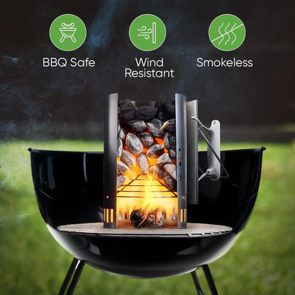 Inflame Fire Starters 800 pcs - Fire Starters for Campfires, Charcoal, Grill, BBQ, Fireplace, Chimney, Woodstove - Waterproof, Weather-Resistant - Natural Wood Starters