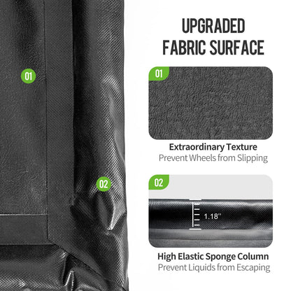 WELKIN Containment Mat,(7'9" x 18'),Non-Slip Garage Floor Mat - Heavy Duty Waterproof Protection from Snow, Rain and Mud for Cars