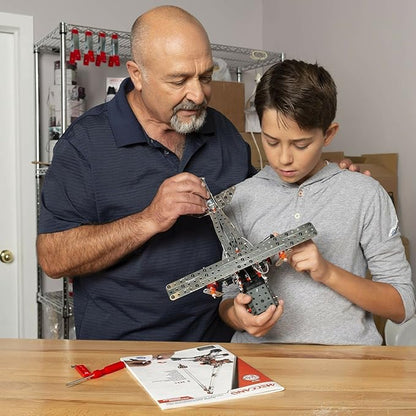 MECCANO Erector Super Construction 25-in-1 Motorized Building Set Steam Education Toy 638 Parts for Ages 10+