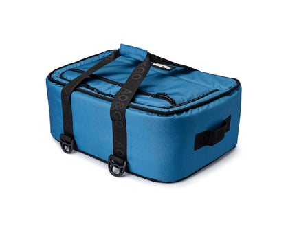 AO Coolers Stow-N-Go Canvas Soft-Sided Cooler, Low Profile and Leak Proof, Insulated for 24-Hour Cold, Ocean Blue, 38-Can