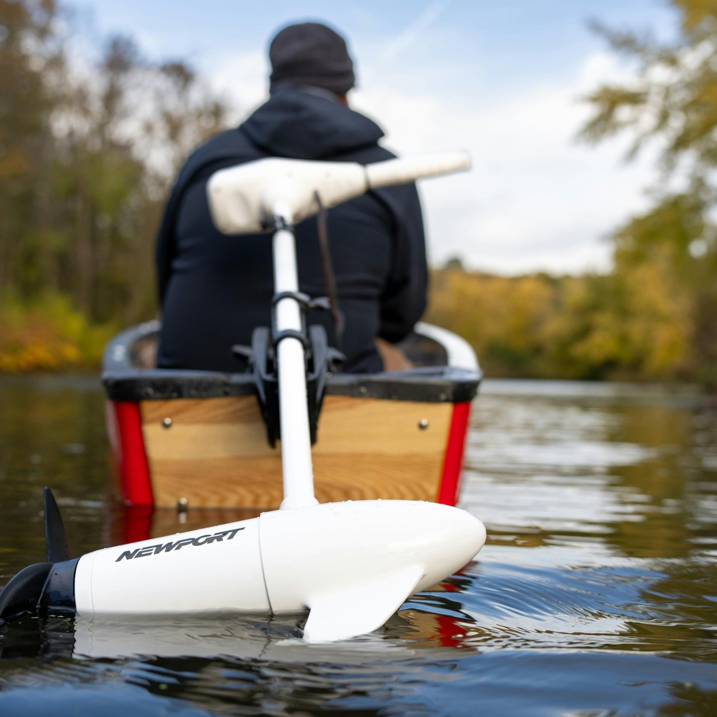 Newport L-Series 62lb Thrust Transom Mounted Saltwater Electric Trolling Motor w/LED Battery Indicator (40" Shaft)