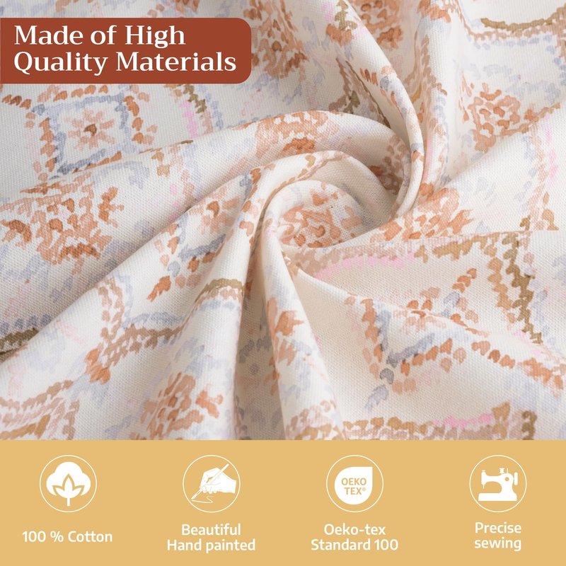 Maison d' Hermine Table Cloth Rectangle Table 100% Cotton 54 x 72 Inches Fall Tablecloth Reusable Everyday Use for Thanksgiving Christmas Decorations Dining Farmhouse Party (Fair Isle)