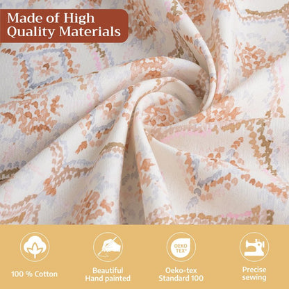 Maison d' Hermine Table Cloth Rectangle Table 100% Cotton 54 x 72 Inches Fall Tablecloth Reusable Everyday Use for Thanksgiving Christmas Decorations Dining Farmhouse Party (Fair Isle)