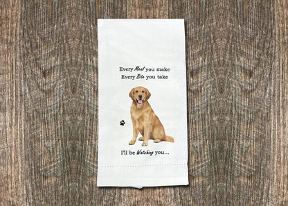 GOLDEN RETRIEVER Kitchen Towels - Soft, Highly Absorbent - GOLDEN RETRIEVER Gifts - Dish & Tea Towels - Reusable, Quick Drying - 100% Natural Cotton - For Pet Lovers