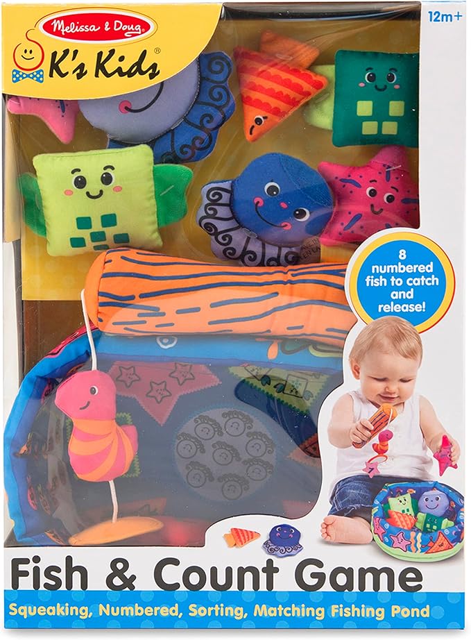 Melissa &amp Doug K's Kids Fish and Count Learning Game With 8 Numbered Fish to Catch and Release