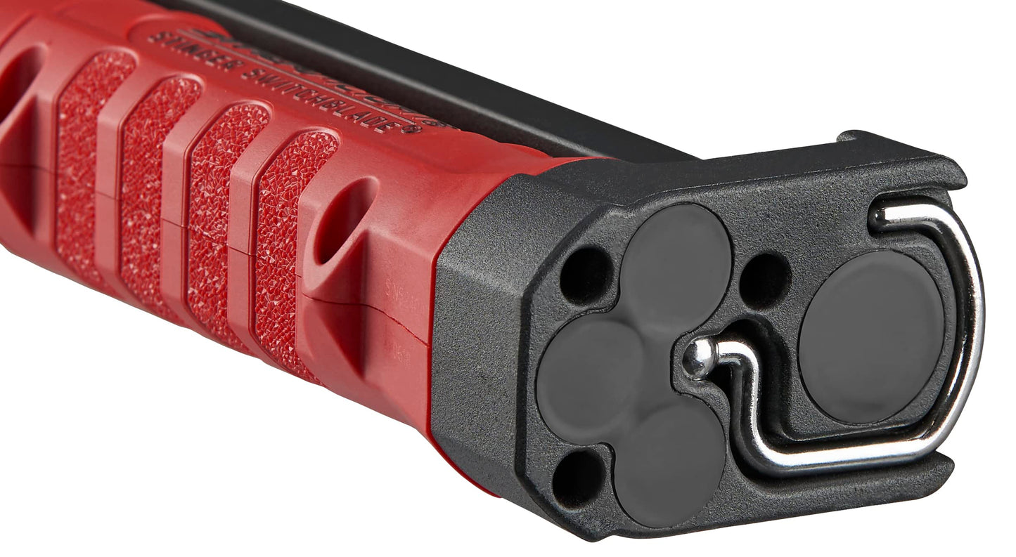 Streamlight 76801 Stinger Switchblade 800-Lumen Rechargeable Compact Multi-Function LED Work Light with Color-Rite Technology and AC Charger, Red