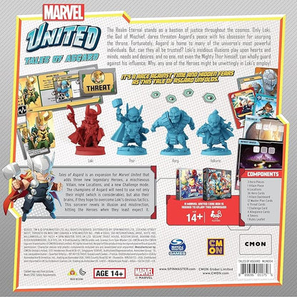 CMON Marvel United Tales of Asgard Expansion | Tabletop Miniatures Game | Strategy Game | Cooperative Game for Adults and Kids | Ages 14+ | 1-4 Players | Average Playtime 40 Minutes | Made by CMON