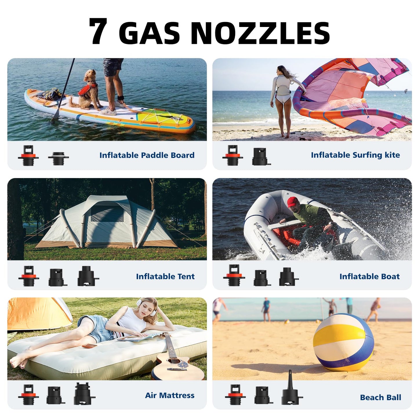 CYCPLUS 20PSI High Pressure Smart SUP Air Pump, Rechargeable Battery-Powered, Intelligent Dual Stage Inflation & Deflation, Auto-Off Air Pump for Stand Up Paddle Boards,Surfing Kite, Tent, Mattress