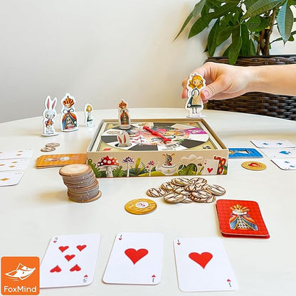 FoxMind Games: Alice's Adventures in Wonderland - Granna Fairytale Board Game Race to Become The Tea Party Champion Family Ages 6+ 2-4 Players