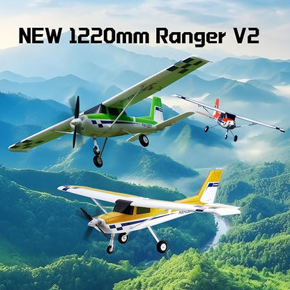 Fms Rc Planes for Adults Beginners 1220mm Ranger Remote Control Airplane with Reflex Yellow Hobby Rc Airplanes PNP