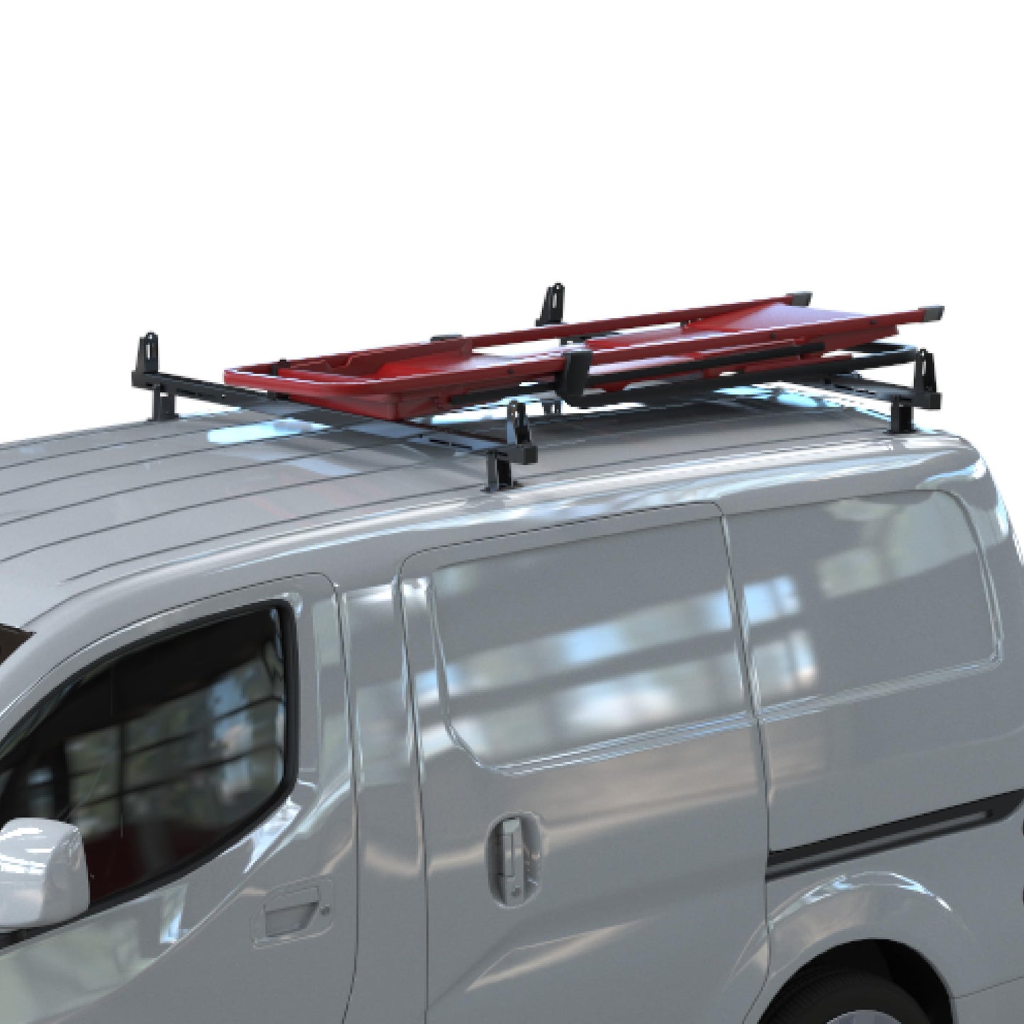 Universal 2 Bars Roof Ladder Rack 700 LBS Capacity Utility Adjustable Cross Bar with Stopper for Van Without Rain Gutter Fit for Kayak Canoe Ladder Lumber Pipes Cargo Carrier Accessories