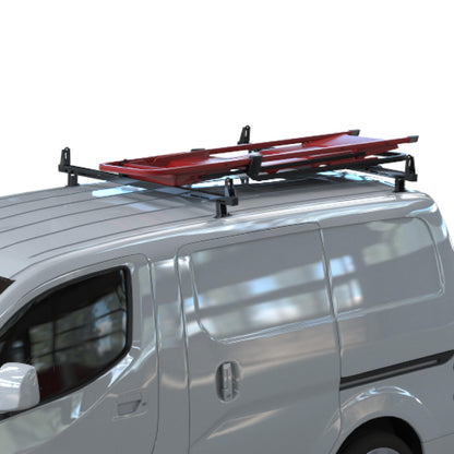 Universal 2 Bars Roof Ladder Rack 700 LBS Capacity Utility Adjustable Cross Bar with Stopper for Van Without Rain Gutter Fit for Kayak Canoe Ladder Lumber Pipes Cargo Carrier Accessories