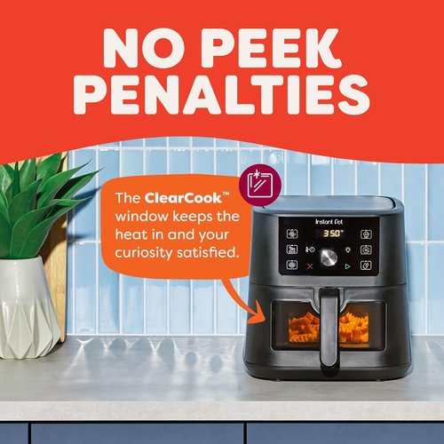 Instant Pot 4Qt Vortex Mini Air Fryer - 6-in-1 Versatility with Custom Programs | Black, 4 Quarts