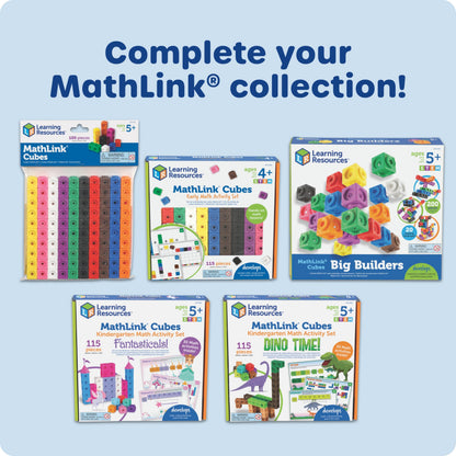 Learning Resources MathLink Cubes - Set of 100 Cubes, Ages 5+ Kindergarten, STEM Activities, Math Manipulatives, Homeschool Supplies, Teacher Supplies