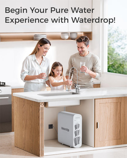 Waterdrop G3-2CFCB Filter, Replacement for Waterdrop G3-W & G3P600 & G3P800 Reverse Osmosis System, Pack of 2 G3-N1CF Filters and 1 G3-N3CB Filter, 1-Year Combo
