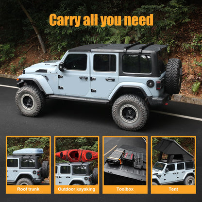 400 LBS Roof Rack Cross Bars Compatible with 2018-2024 Jeep Wrangler JL JLU & Gladiator JT, Roof Rail Crossbars Cargo Carrier Rooftop Luggage, Aluminum Luggage Rack Crossbar