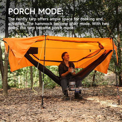11Ft All-in-one Hammock Tent with Underquilt, Warm Insulation Ultralight 4 Season Under Quilt for Hammocks, Portable for Hiking, Backpacking