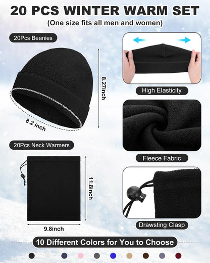 Silicherry 100 Pcs Homeless Care Package Supplies Bulk Emergency Blankets Winter Beanies Hats Scarf Gloves Socks Set