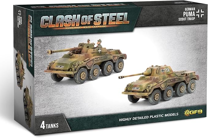 Gale Force Nine Clash of Steel: German: Puma Scout Troop (x4 Plastic) CSG08